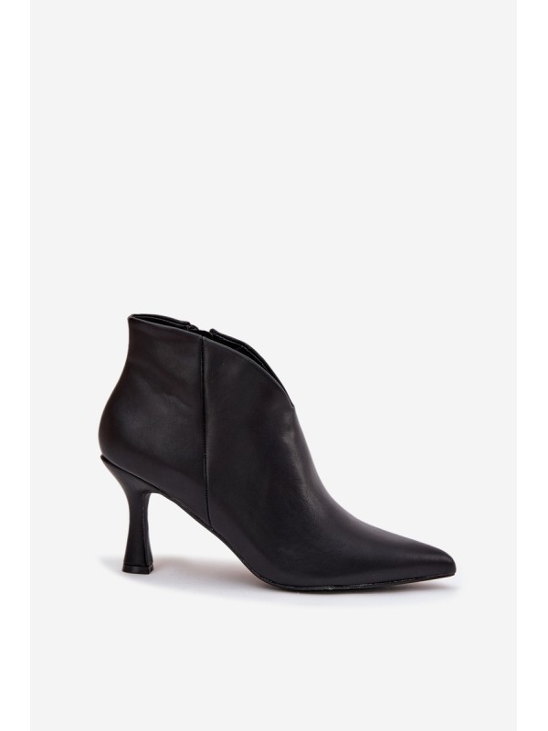 Patent Low Women's Boots on Heel Black Jolivra