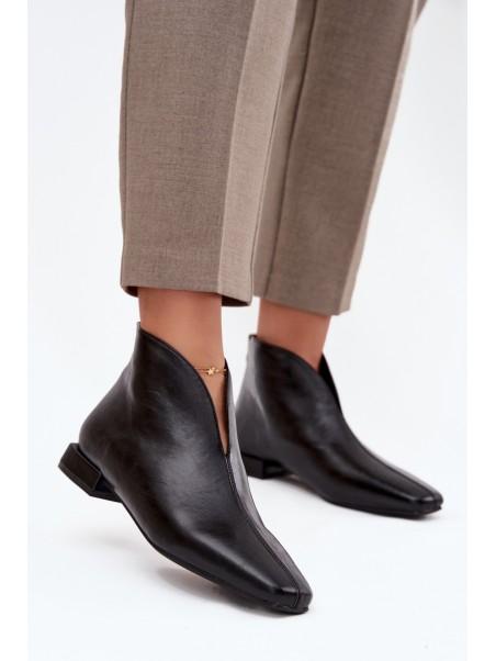 Women's ankle boots with delicate heels black Elvienne