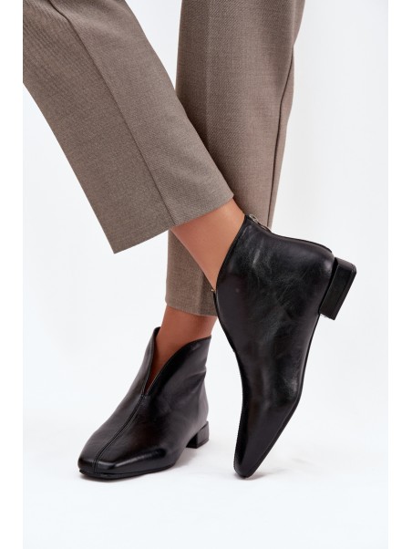 Women's ankle boots with delicate heels black Elvienne