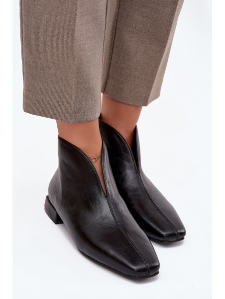 Women's ankle boots with delicate heels black Elvienne