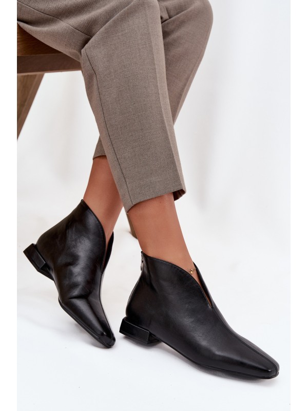 Women's ankle boots with delicate heels black Elvienne