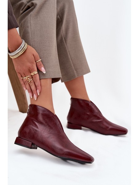 Women's ankle boots with delicate heel Bordeaux Elvienne