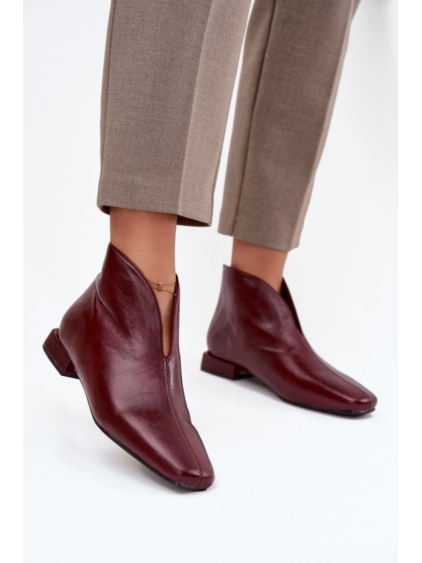 Women's ankle boots with delicate heel Bordeaux Elvienne 2