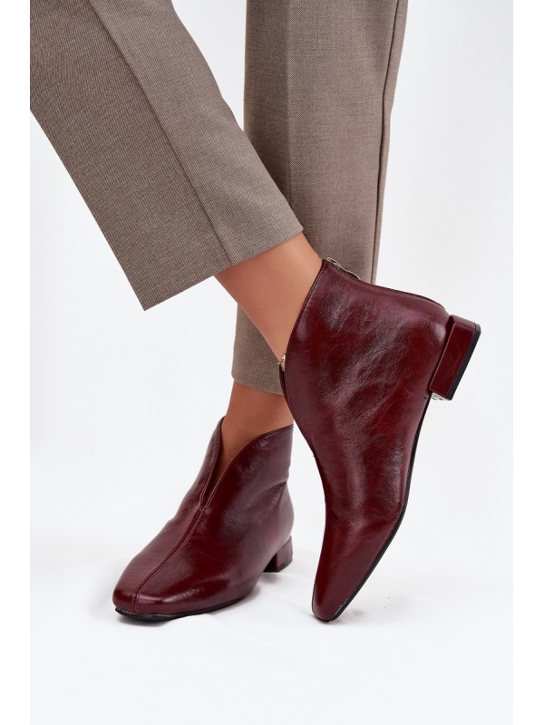 Women's ankle boots with delicate heel Bordeaux Elvienne