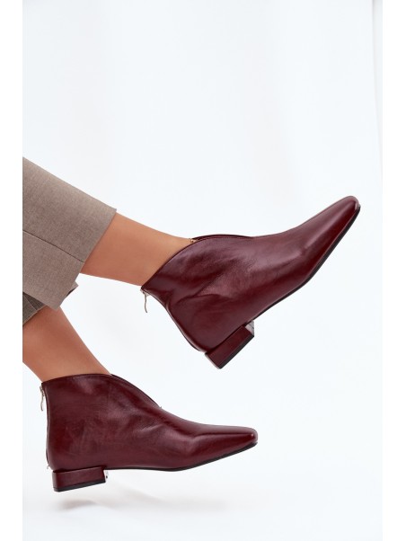 Women's ankle boots with delicate heel Bordeaux Elvienne