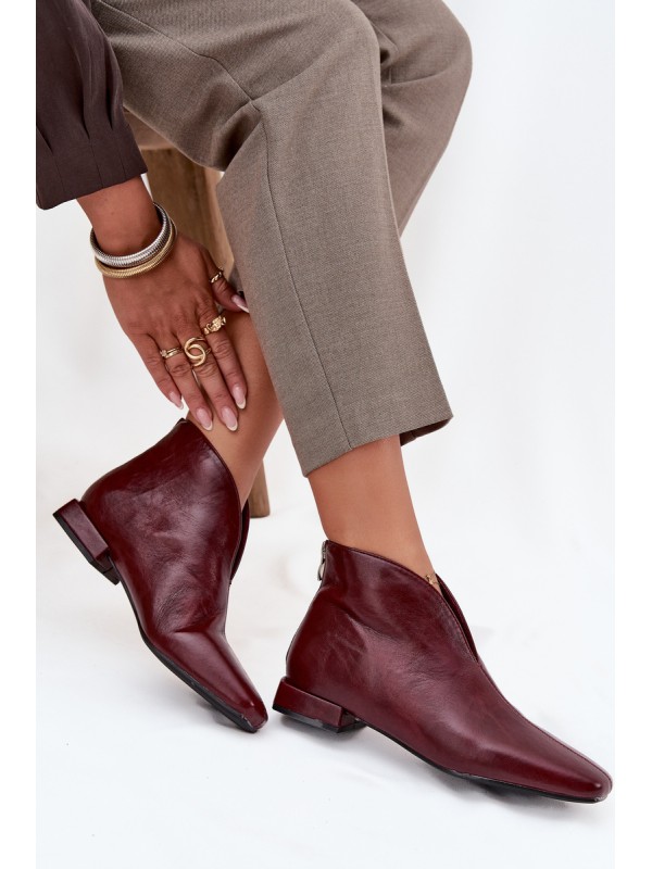 Women's ankle boots with delicate heel Bordeaux Elvienne