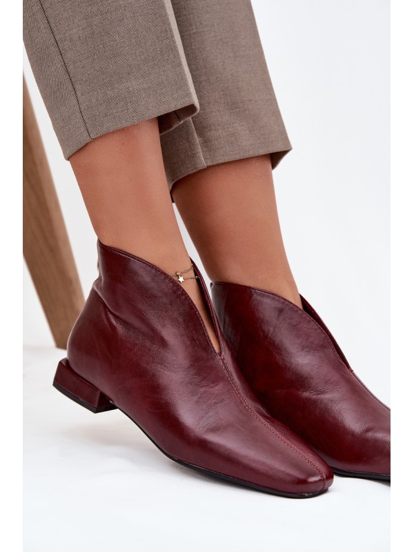 Women's ankle boots with delicate heel Bordeaux Elvienne