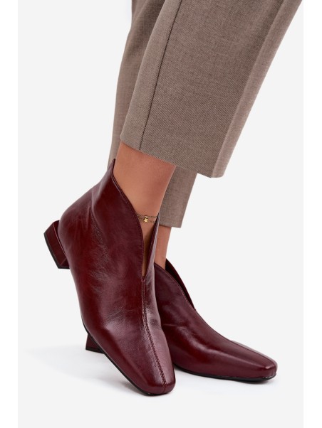 Women's ankle boots with delicate heel Bordeaux Elvienne