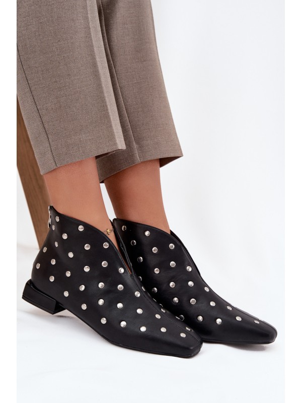 Women's ankle boots with delicate heels black Elvienne