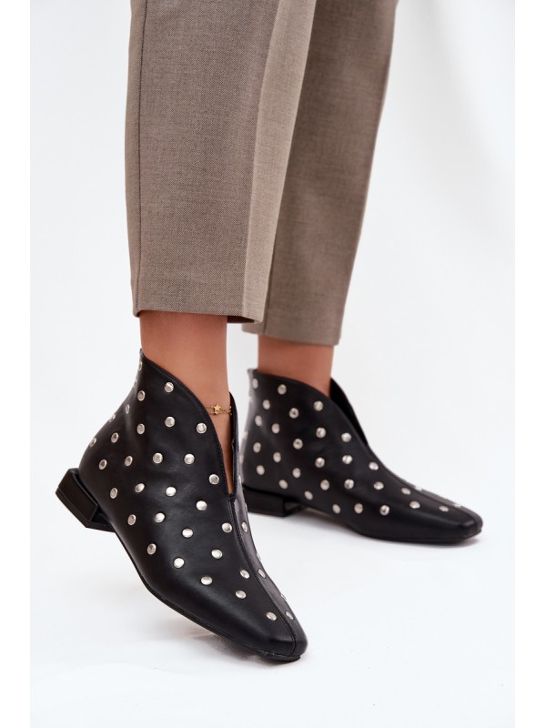 Women's ankle boots with delicate heels black Elvienne