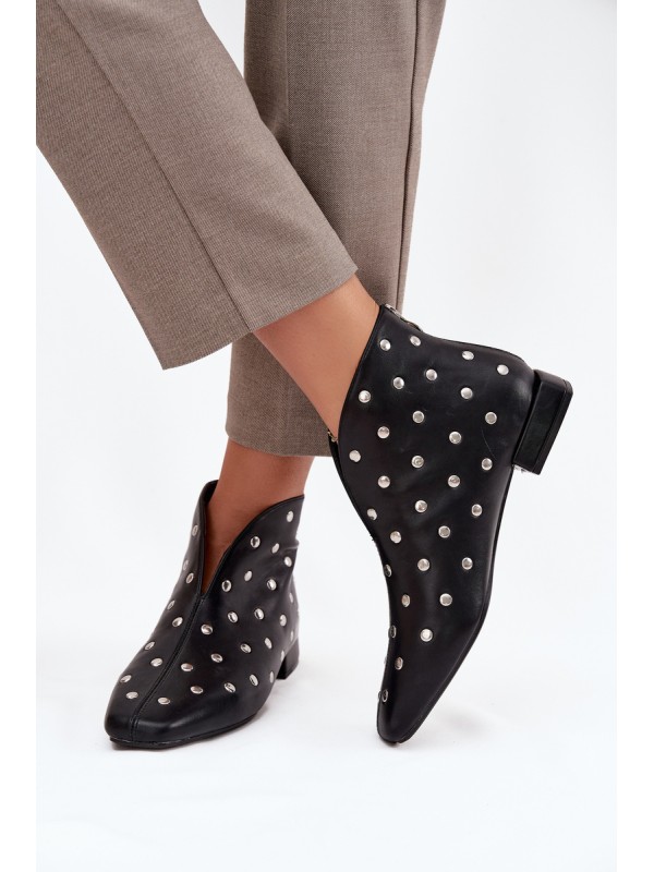 Women's ankle boots with delicate heels black Elvienne