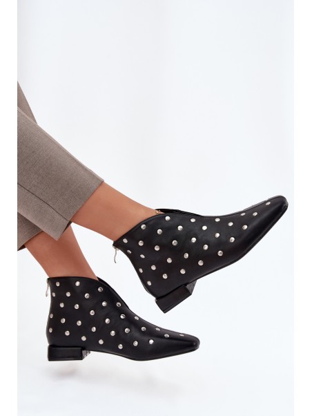 Women's ankle boots with delicate heels black Elvienne