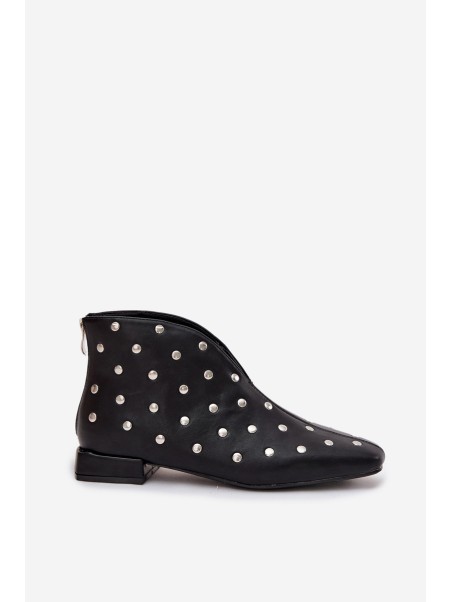 Women's ankle boots with delicate heels black Elvienne