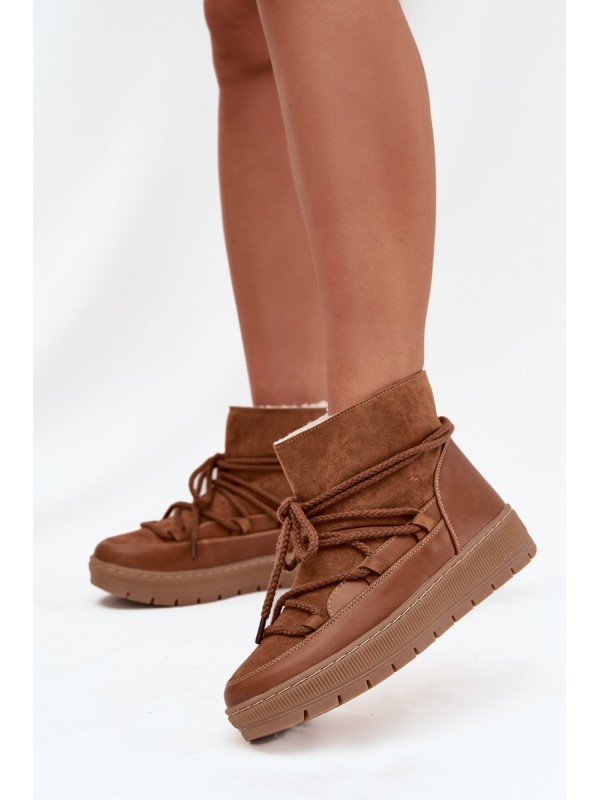 Women's Snow Boots with Lacing Camel Rebekah 2