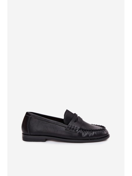 Women Loafers Made of Eco Leather Black Lilith