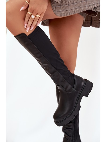 Insulated Women's Boots with Zipper Black Harlina