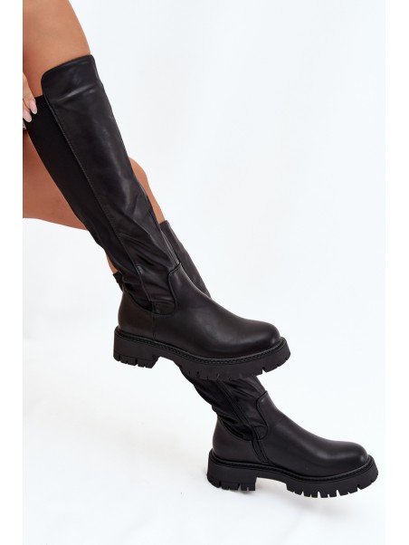 Insulated Women's Boots with Zipper Black Harlina
