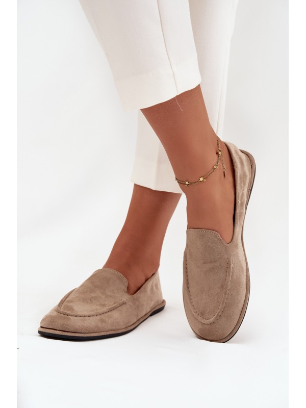 Women's Loafers Made of Eco Suede Flat Beige Miryelle 2