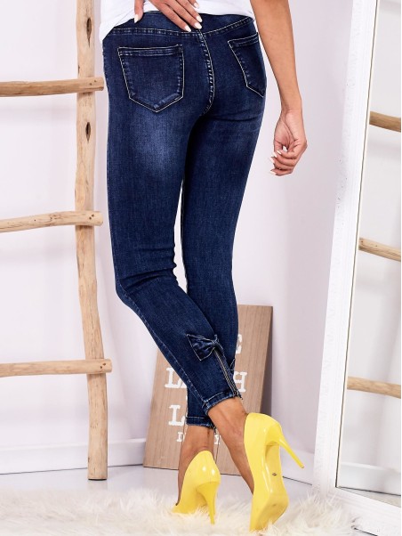 Spodnie jeans-JMP-SP-BE1124.08-ciemny niebieski