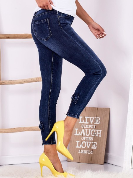 Spodnie jeans-JMP-SP-BE1124.08-ciemny niebieski