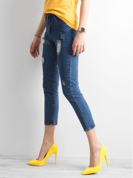 Spodnie jeans-JMP-SP-CHK004.84-ciemny niebieski
