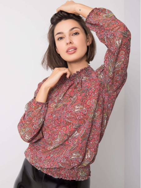 Bluzka-D50039F11031A-ciemny różowy