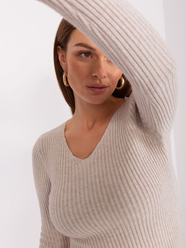 Sweter-PM-SW-WJ92927A.31-beżowy