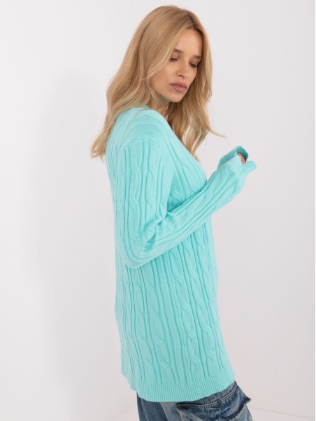 Sweter-AT-SW-2343.88-mietowy