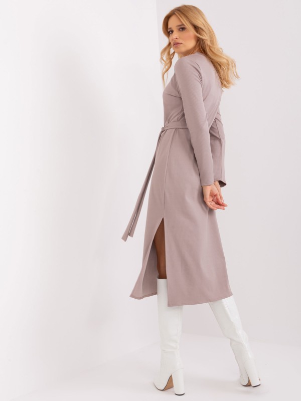 Sukienka-LK-SK-509455.96-ciemny bezowy