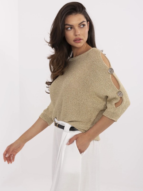 Sweter-MI-SW-1604.85-złoty