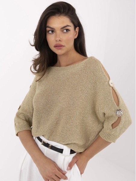 Sweter-MI-SW-1604.85-złoty