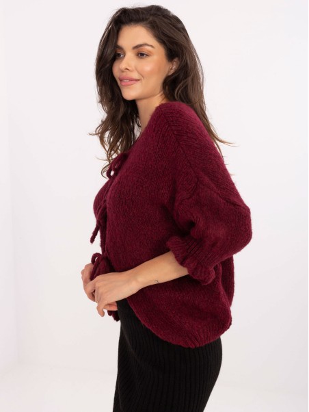 Sweter-MI-SW-2911.91-bordowy