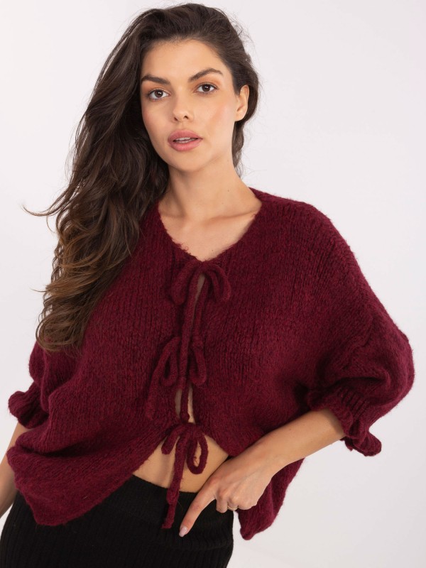 Sweter-MI-SW-2911.91-bordowy