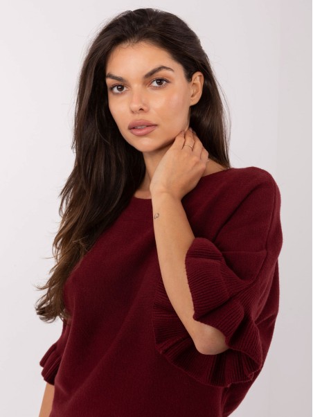 Sweter-IT-SW-99244.65-bordowy