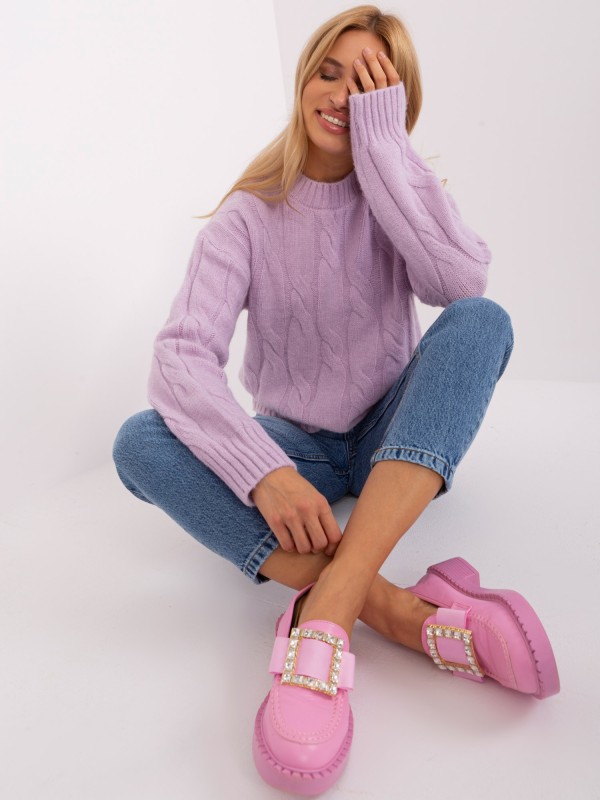Sweter-AT-SW-0146.10P-jasny fioletowy 2
