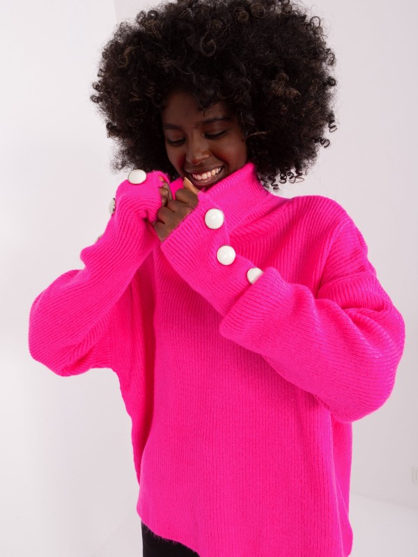 Sweter-BA-SW-015.01P-fluo różowy