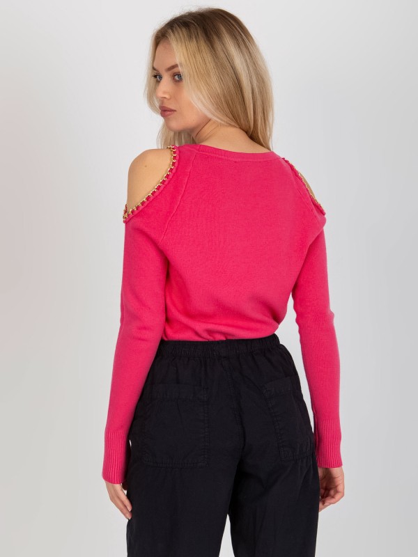 Sweter-EM-SW-J51835.60P-fuksjowy 2