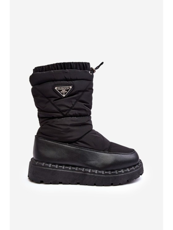 Women's snow boots with thick sole black Lureta 2