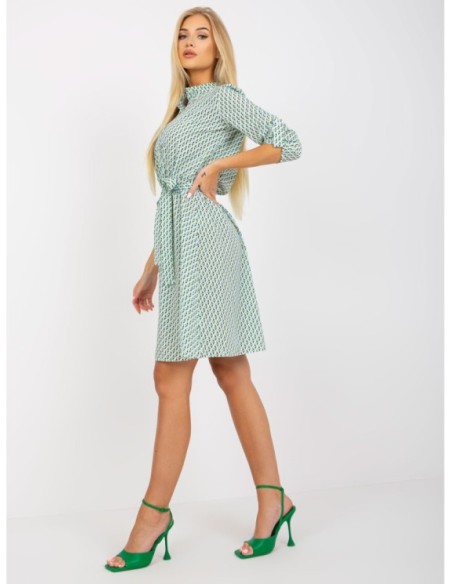Suknelė-LK-SK-508938.28X-balta-žalia