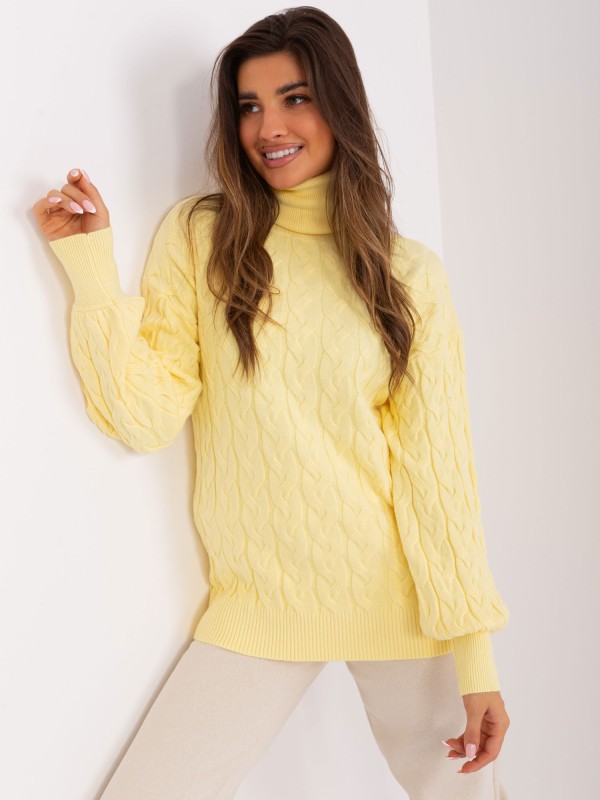 Sweter-AT-SW-2348.93-jasny żółty