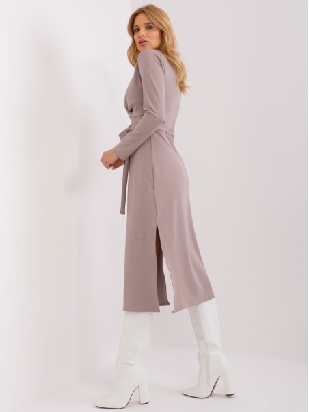 Sukienka-LK-SK-509456.99-ciemny bezowy