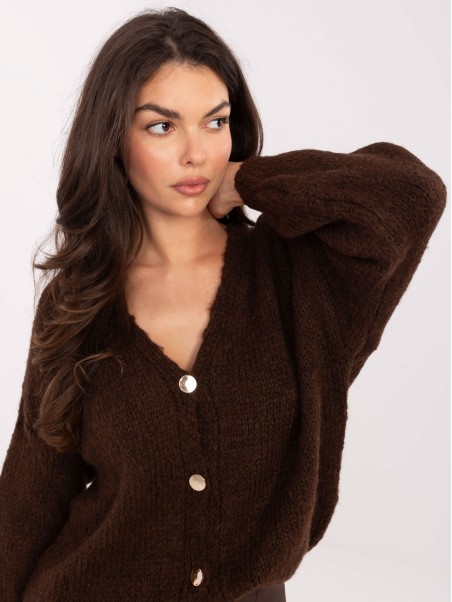Sweter-MI-SW-0309.89-ciemny brązowy