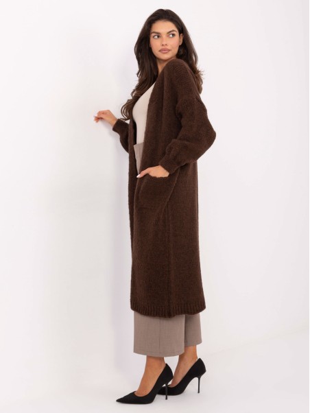 Sweter-MI-SW-WM6155.82-ciemny brązowy