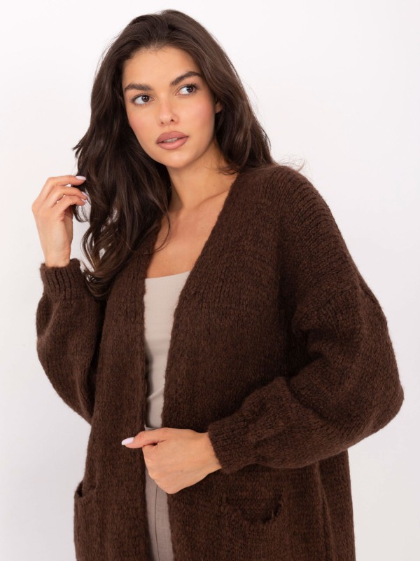 Sweter-MI-SW-WM6155.82-ciemny brązowy