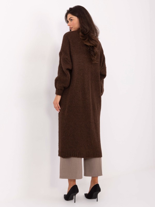 Sweter-MI-SW-WM6155.82-ciemny brązowy