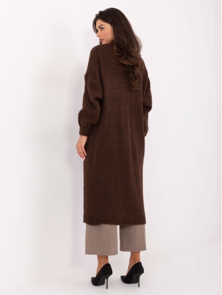 Sweter-MI-SW-WM6155.82-ciemny brązowy