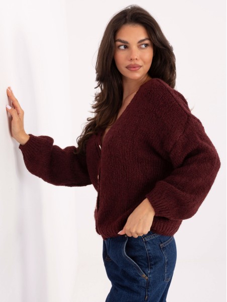 Sweter-MI-SW-0309.89-bordowy