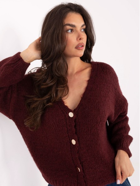 Sweter-MI-SW-0309.89-bordowy