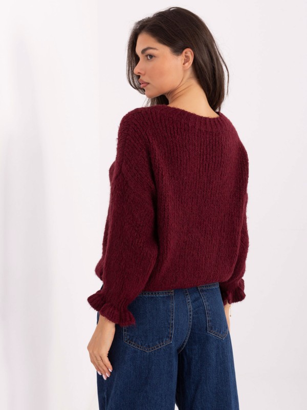 Sweter-MI-SW-2912.10X-bordowy