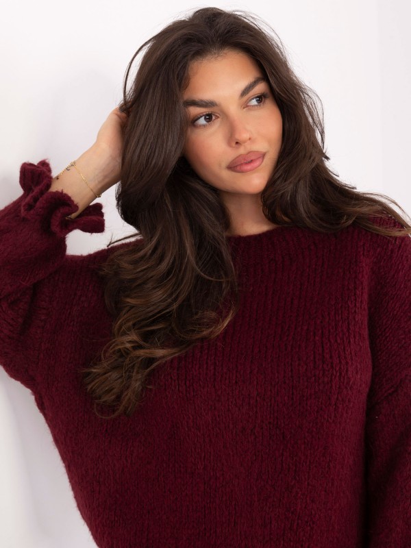 Sweter-MI-SW-2912.10X-bordowy